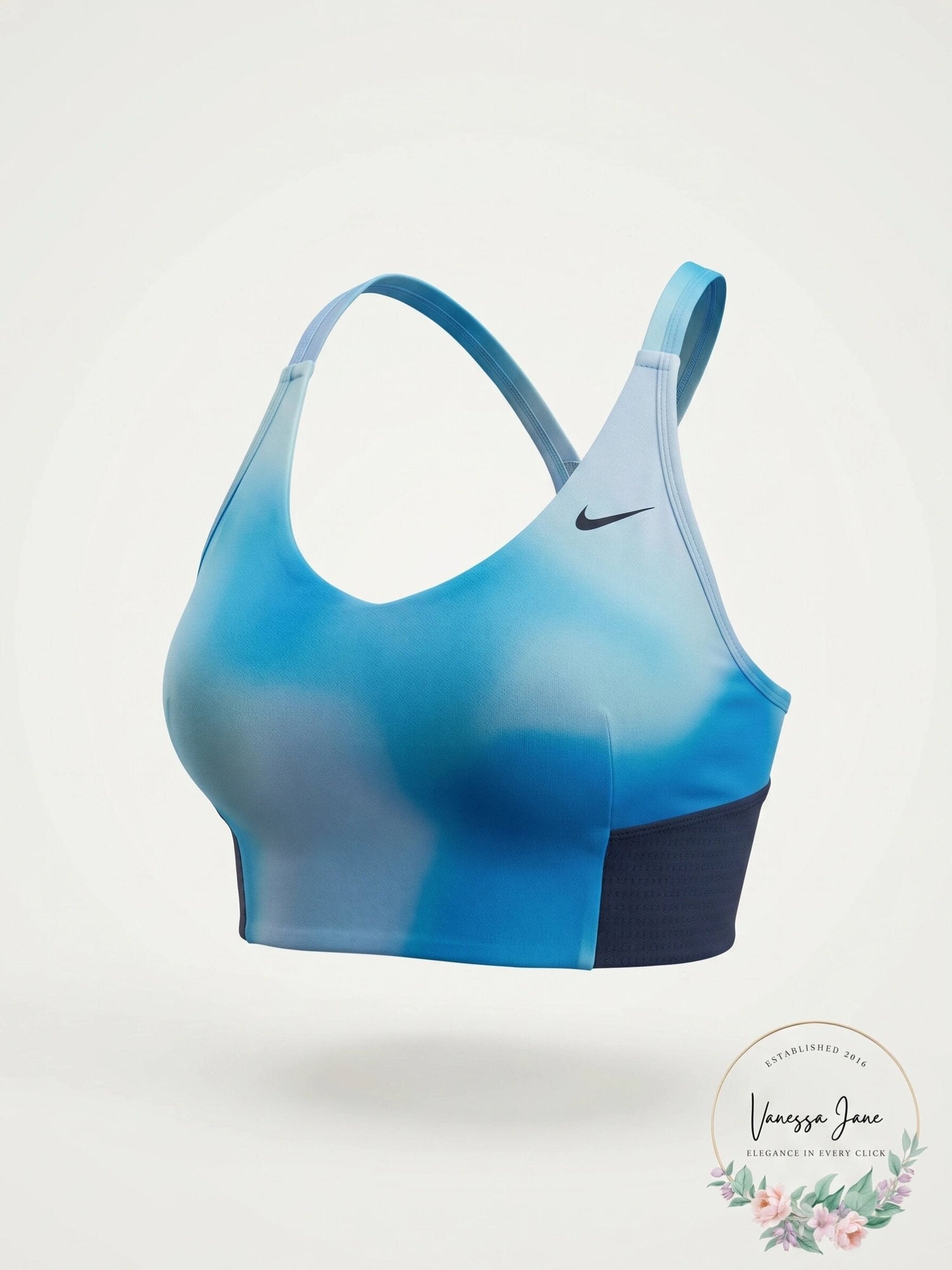 Nike Spectrum Crossback Midkini Top – Battle Blue, Size Xs