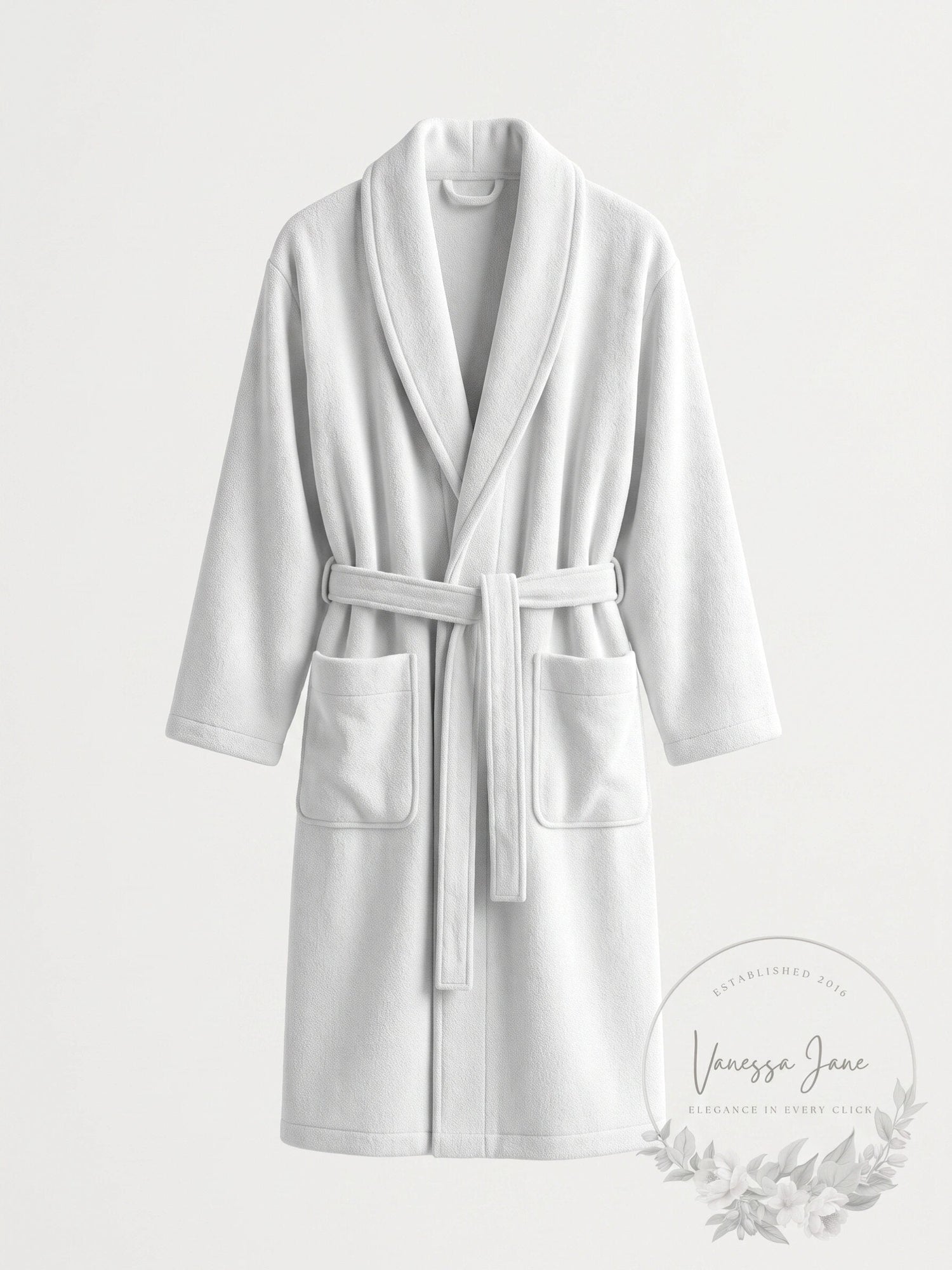 Hudson Park Collection Womens White Turkish Cotton Robe Size S/M