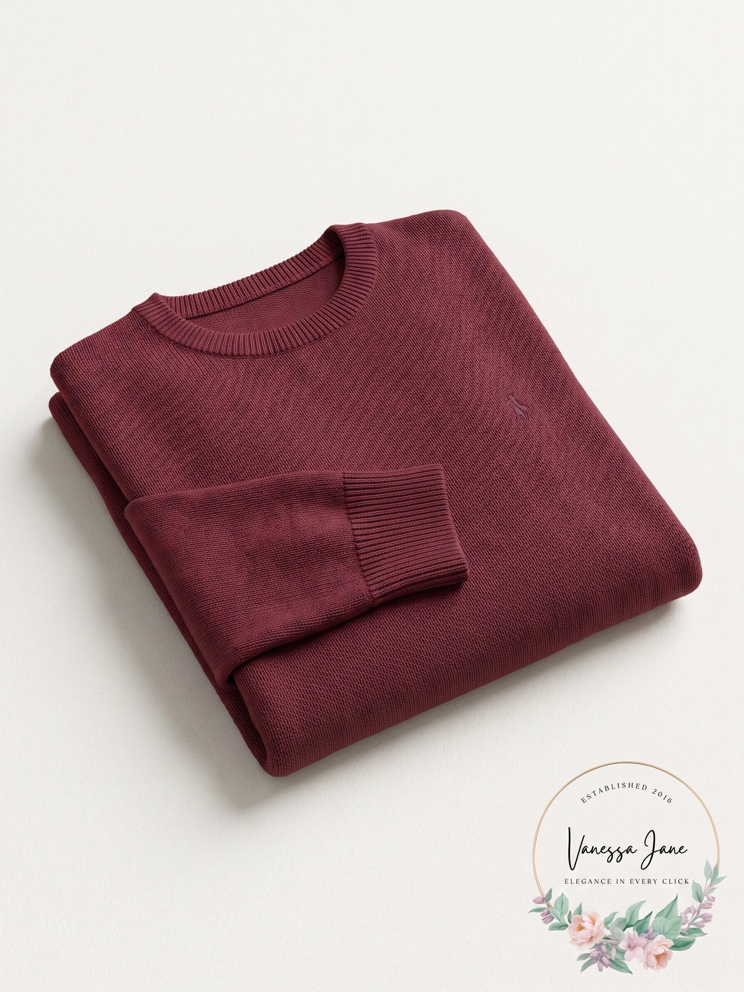 Original Penguin Tuck Stitch Sweater, Tawny Port, Size Large