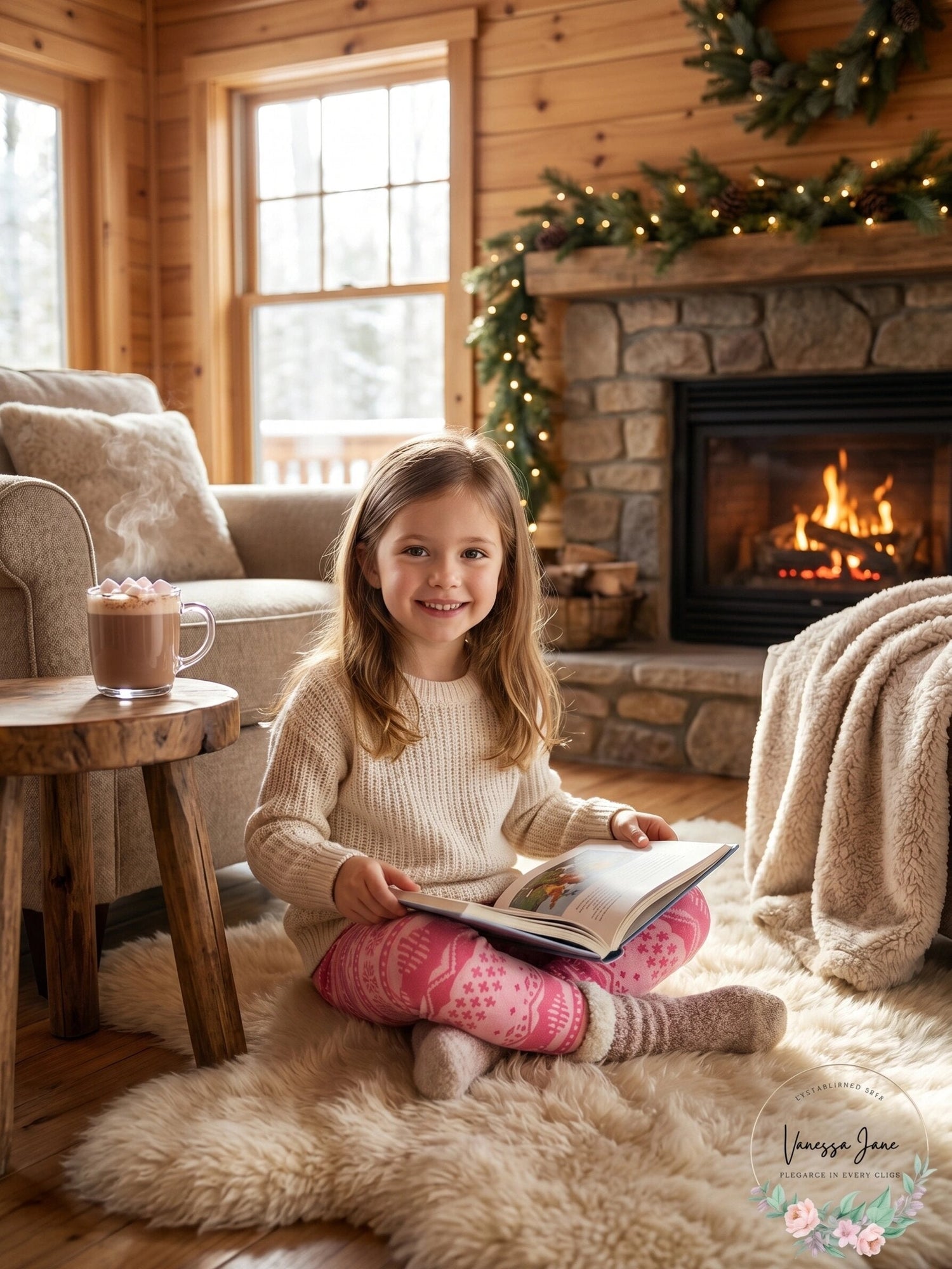 Epic Threads Big Girls Fair Isle Fleece Lined Sweater Legging