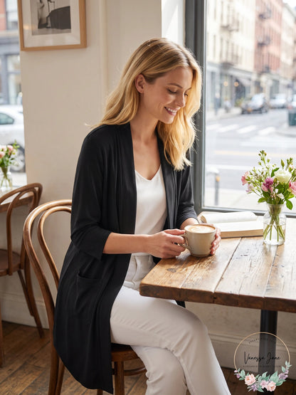 Alfani Woven Open-Front Cardigan