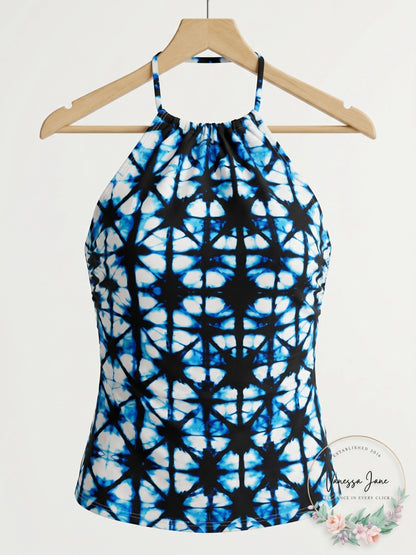 Tommy Hilfiger Womens Printed Tankini Top
