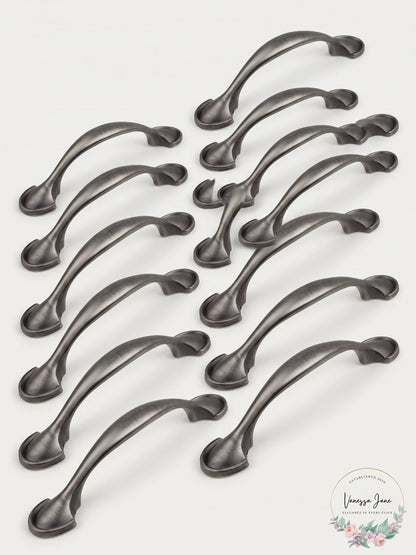 GlideRite  Hardware Type Hooks CC Arch Cabinet Pull, 3in Satin Pewter Lot of 19