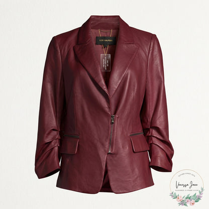 Kobi Halper Leather Caden Blazer, Size Large