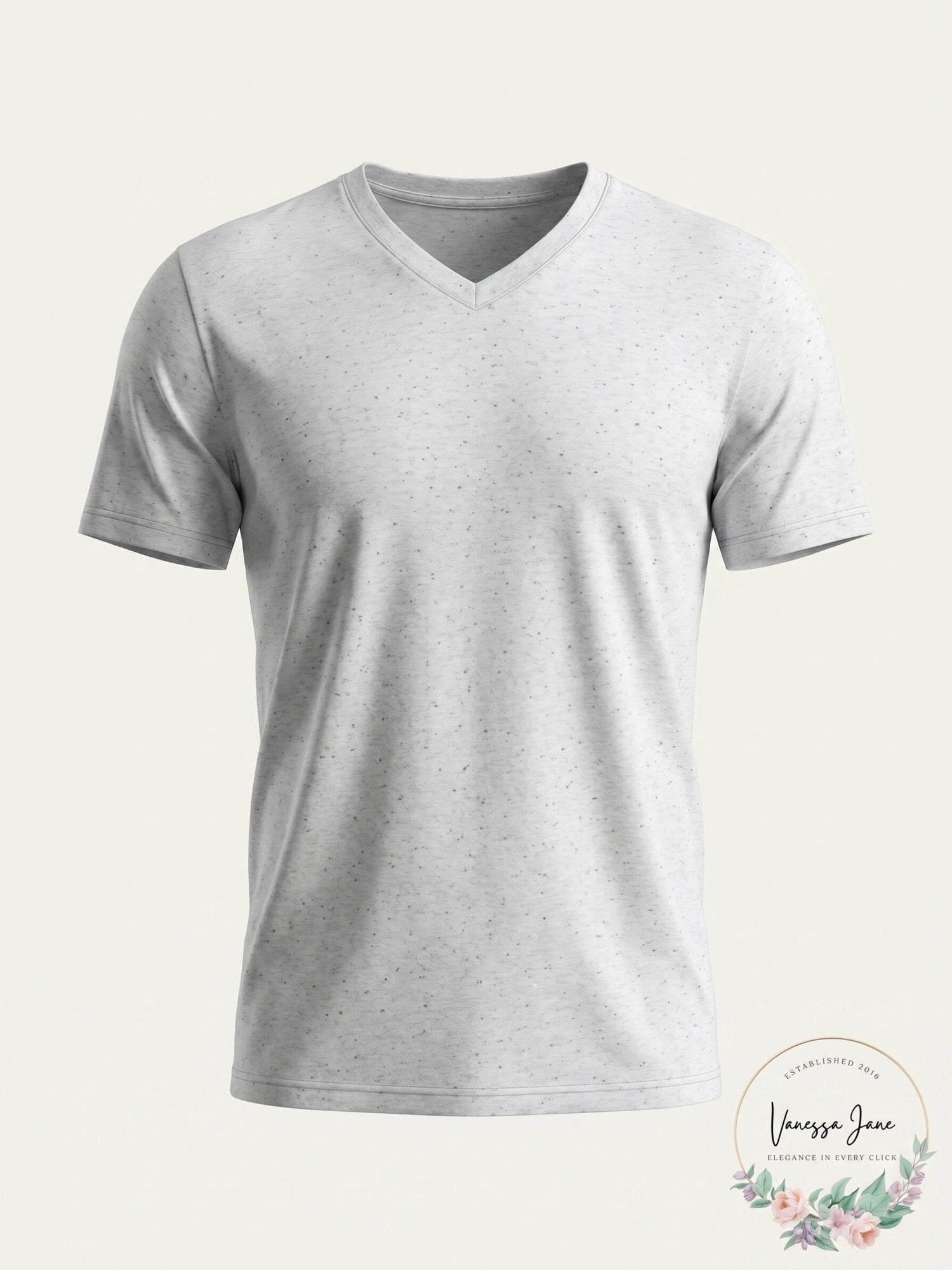 Alfani Mens Speckled Casual Sexy V-Neck T-Shirt