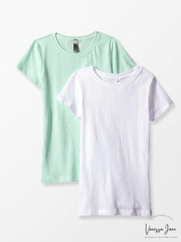 Clementine Girls Everyday Crew Neck T-Shirt 2 Pack