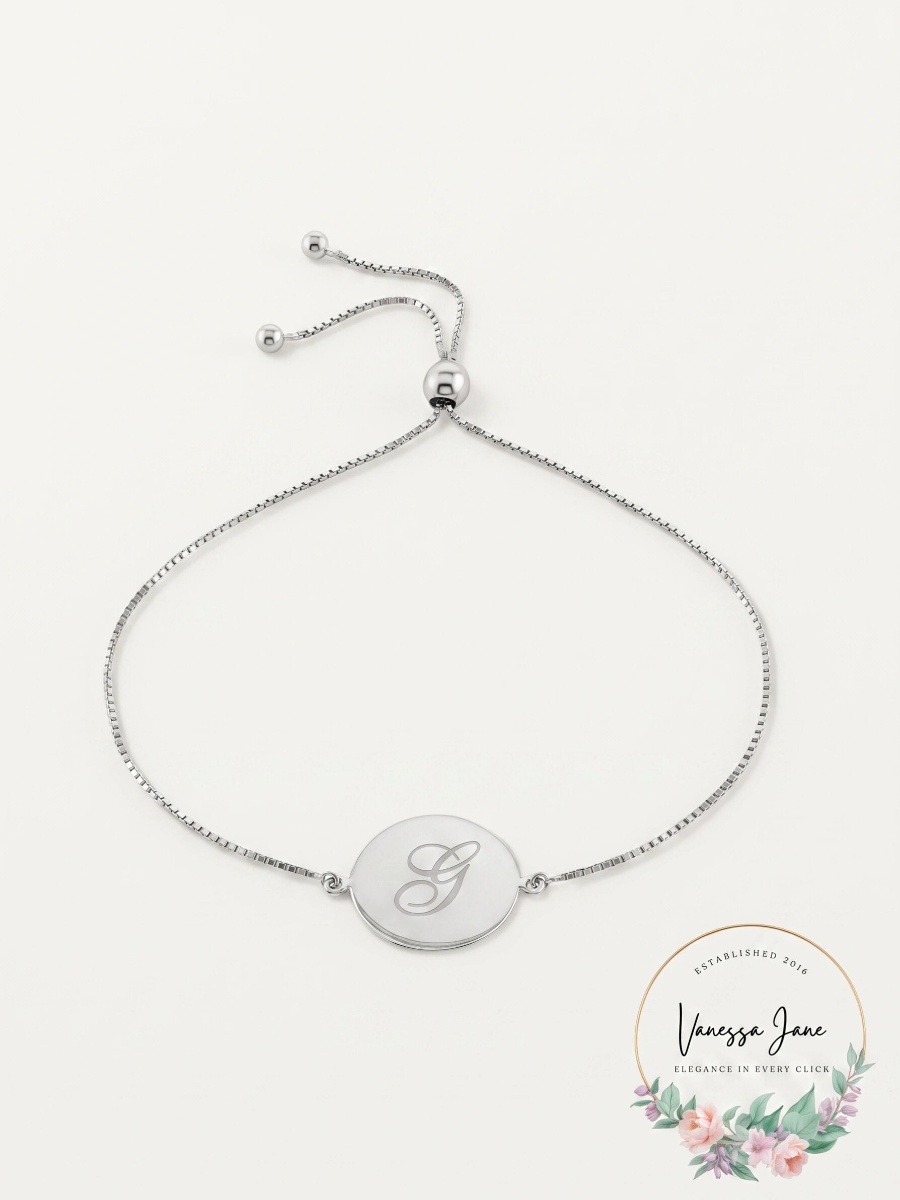 Giani Bernini Engraved Script Initial G Disc Bolo Bracelet in Sterling Silver