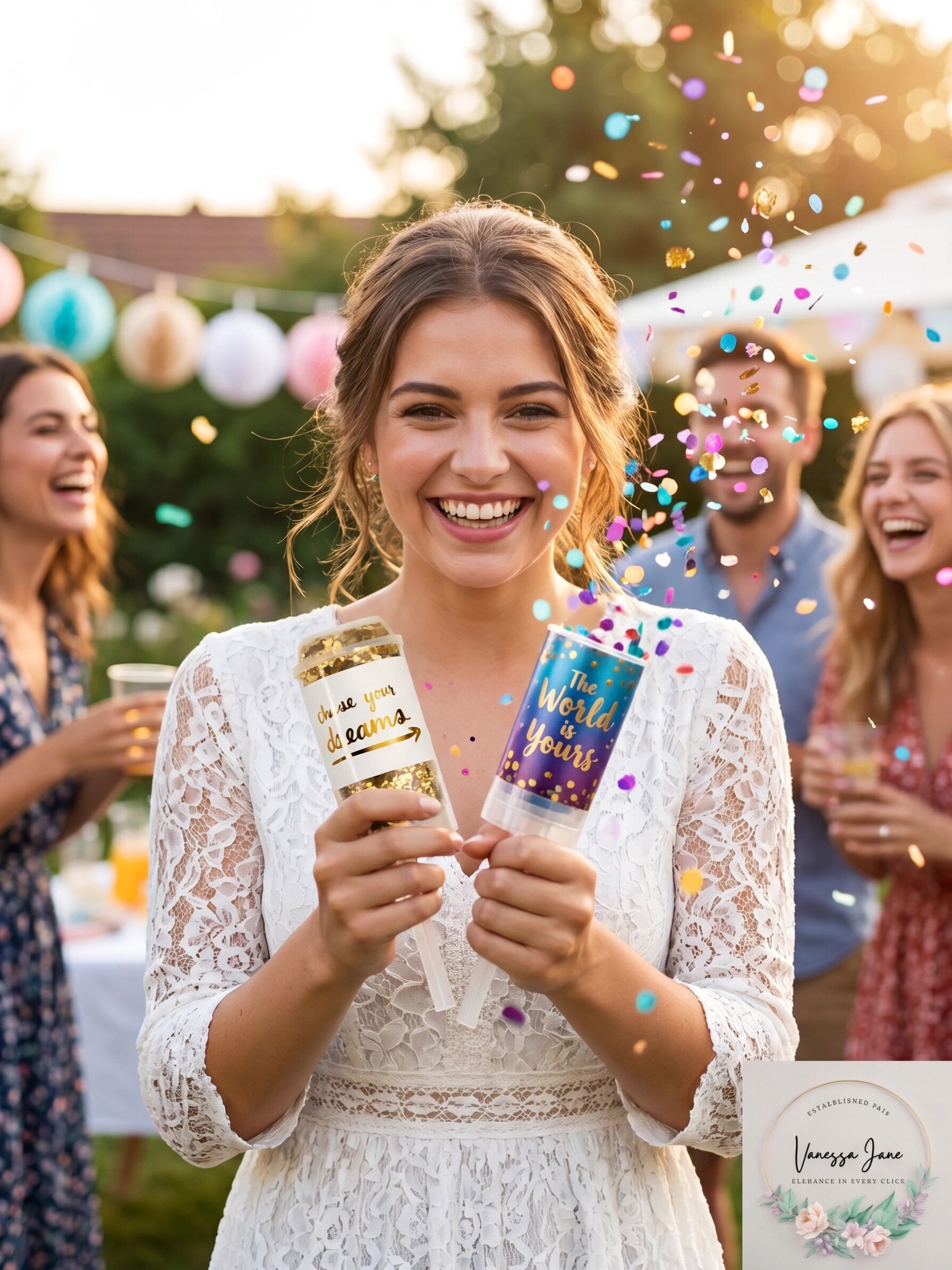 Push-Pop Confetti For Create Atmosphere Such As Weddings And Parties