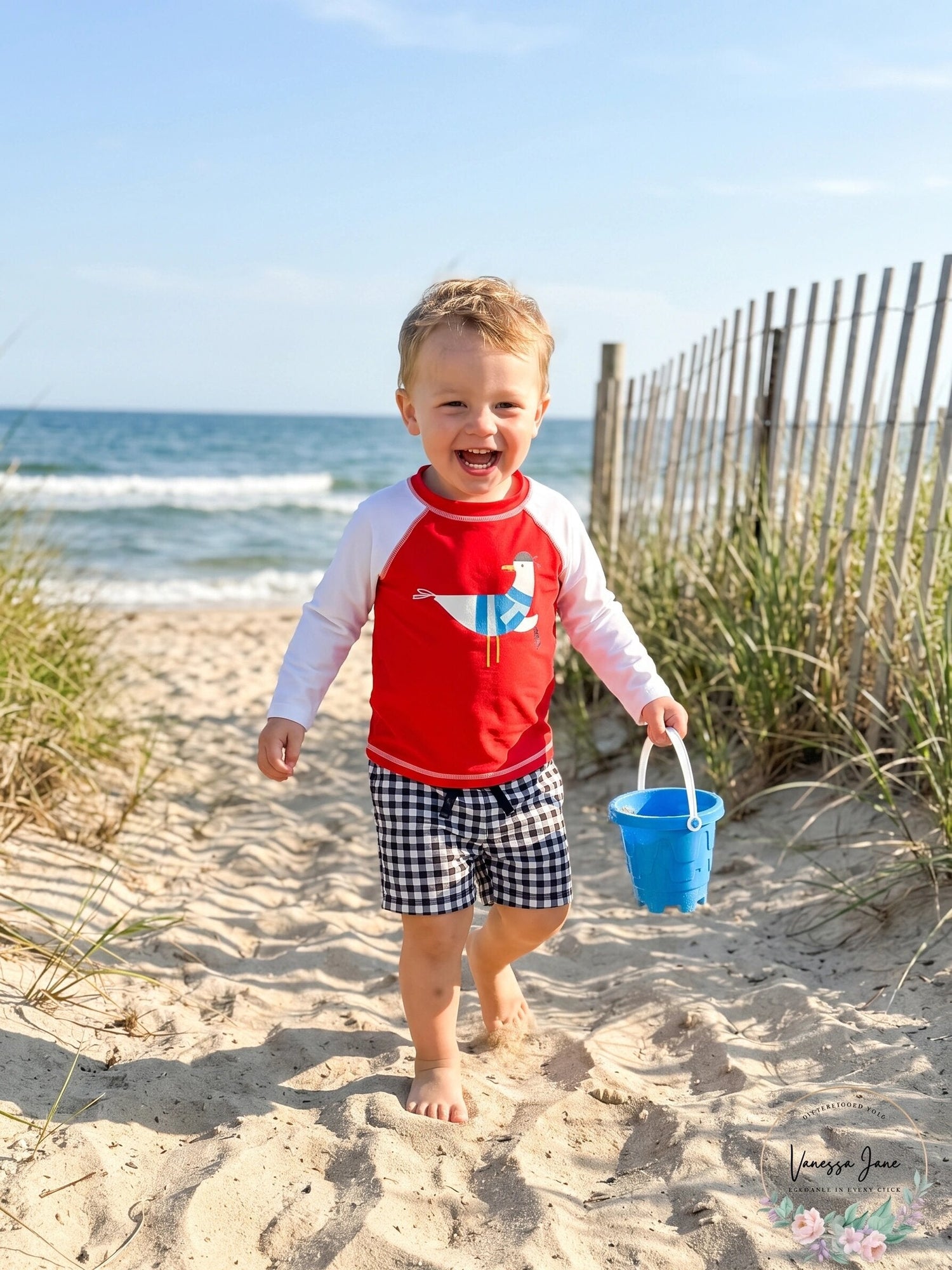 First Impressions Baby Boys Rash Guard and Swim Trunks