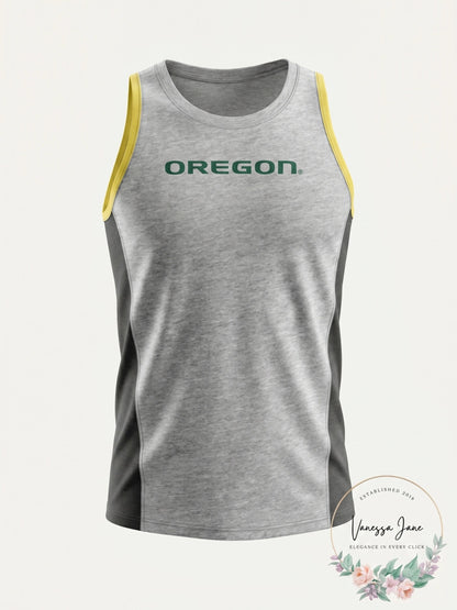 NCAA Oregon Ducks Youth Fan Gear Tank Shirt, Large 14-16, Heather Grey