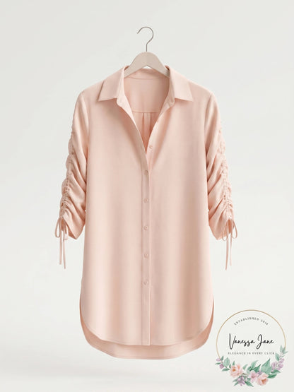 Bar III Ruched High-LowTunic Blouse, Size Small