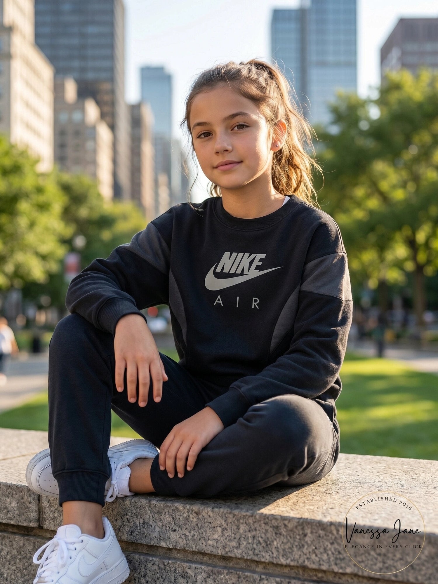 Nike Big Girls Air Sweatshirt, Size Small