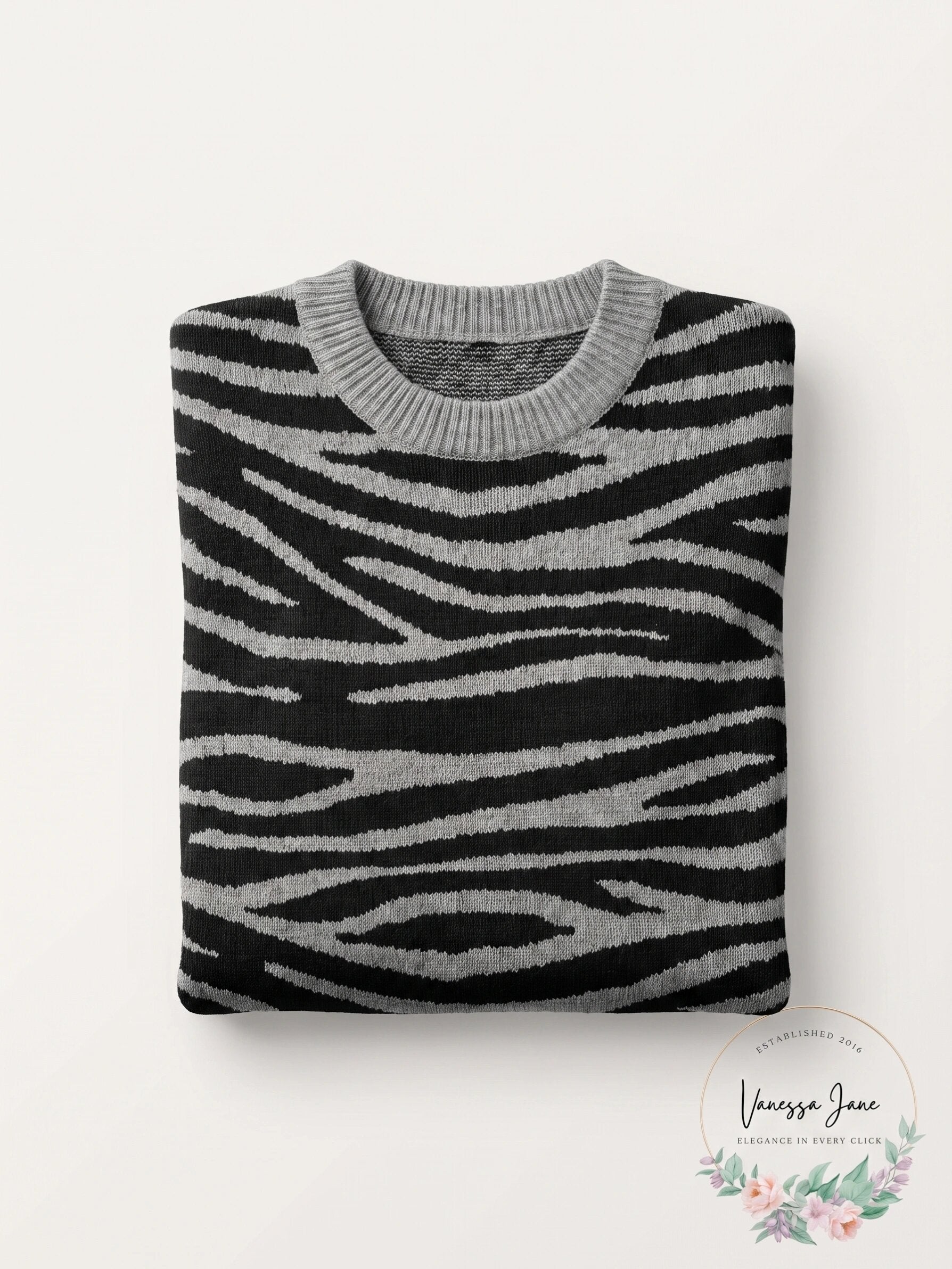 Karen Kane Womens Zebra Stripe Sweater, Size XL
