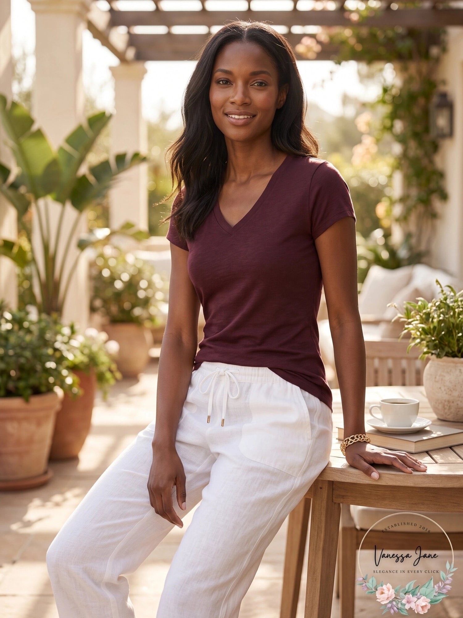 Inc International Concepts Short Sleeve Ribbed V-Neck Top, Size XS