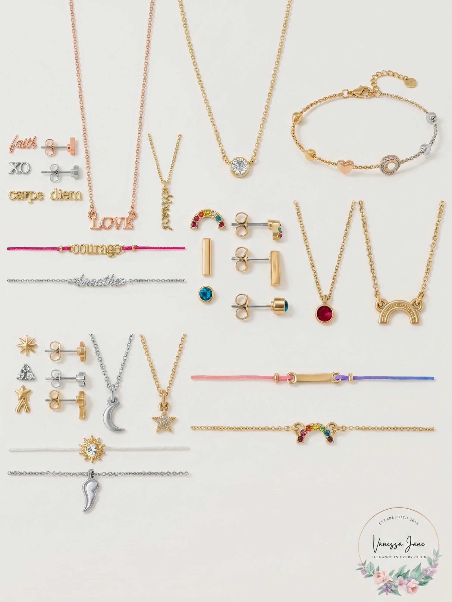 Rachel Rachel Roy Two-Tone Stud Earrings, Pendant Necklace &amp; Bracelet 7-Pc.