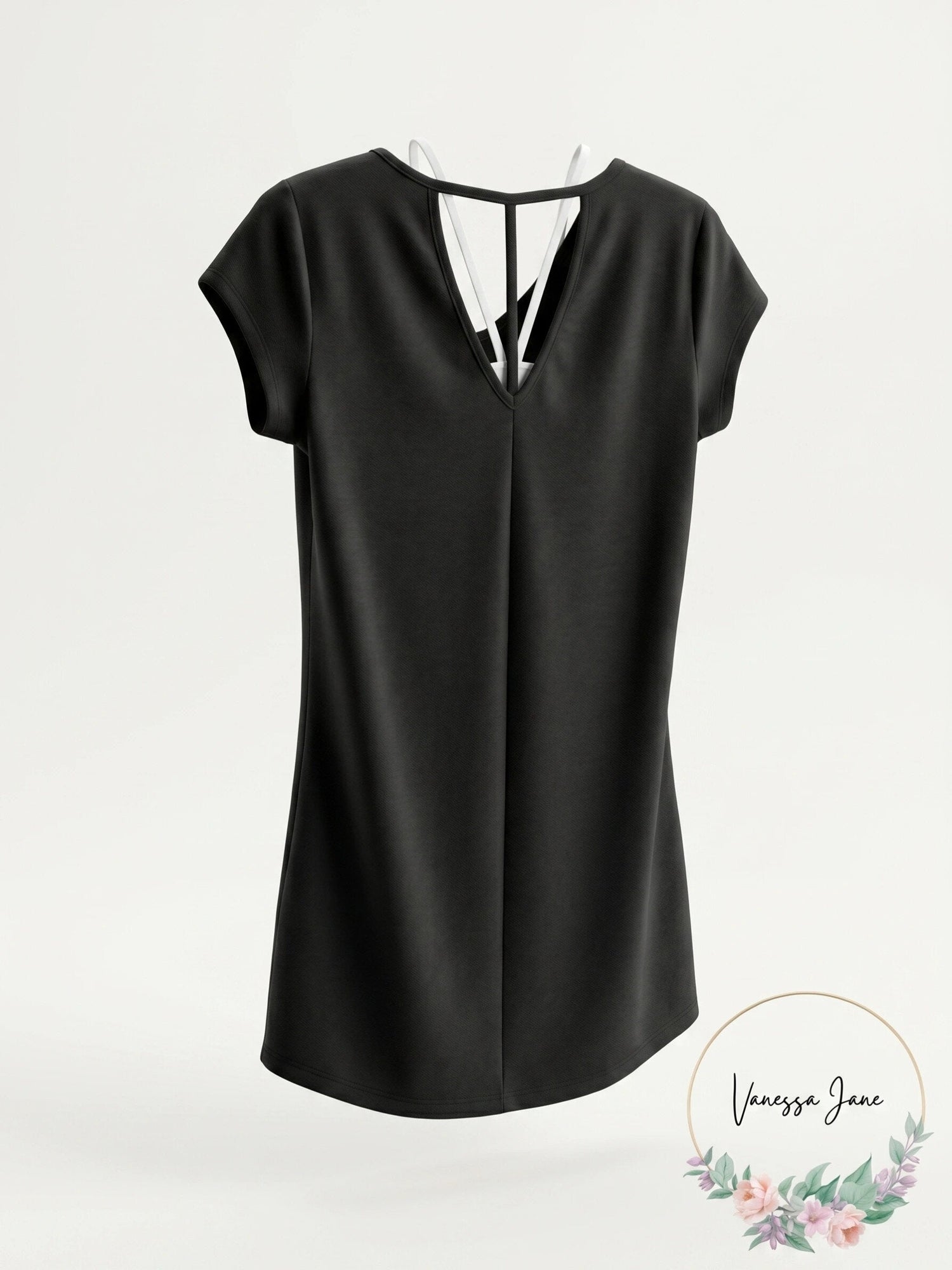 Ideology Womens Solid V-Back Tunic Activewear, Size XS