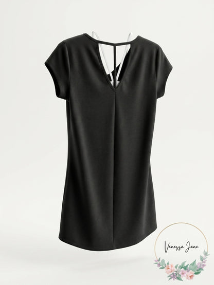 Ideology Womens Solid V-Back Tunic Activewear, Size XS