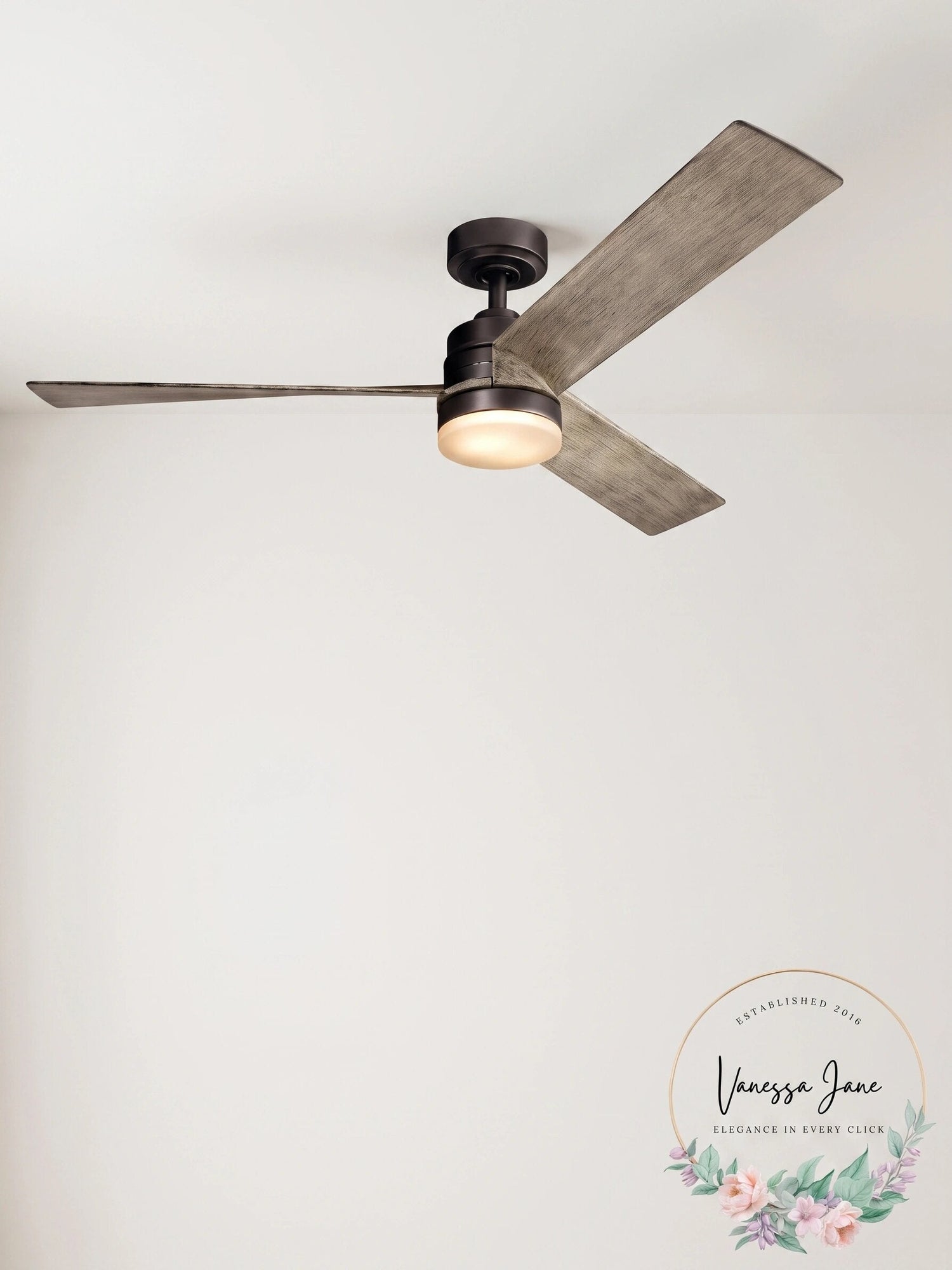 Kichler 300275 Spyn 52Inches 3 Blade Indoor Ceiling Fan - Anvil Iron