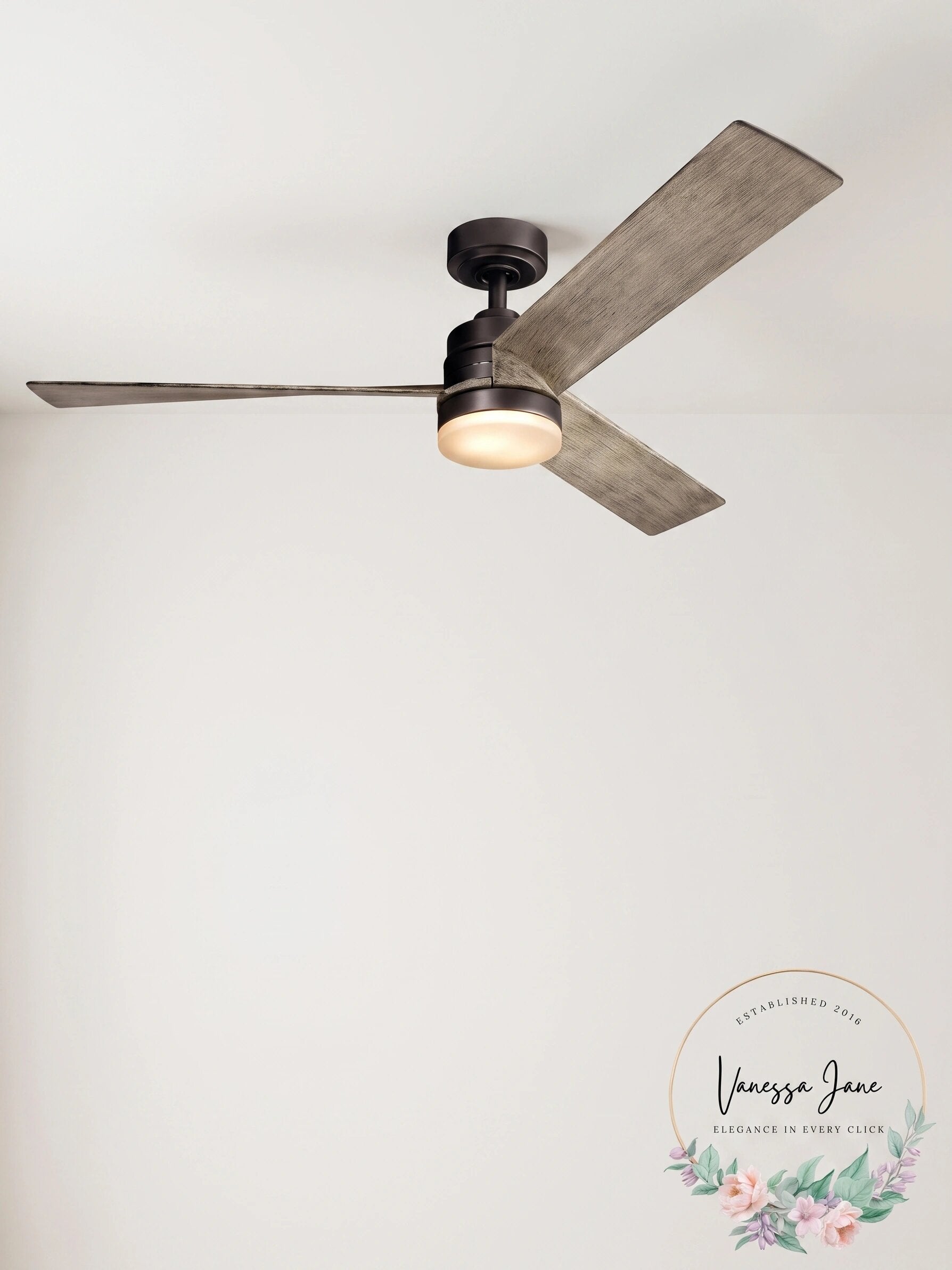 Kichler 300275 Spyn 52Inches 3 Blade Indoor Ceiling Fan - Anvil Iron