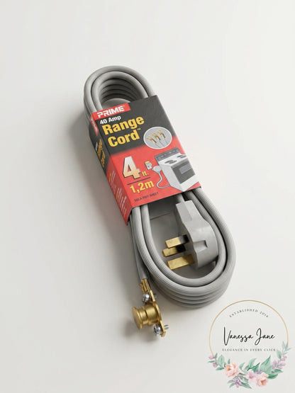 Prime Wire and Cable 4 ft. 40A 3-Wire Range Cord