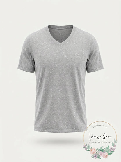 Alfani Mens Speckled Casual Sexy V-Neck T-Shirt