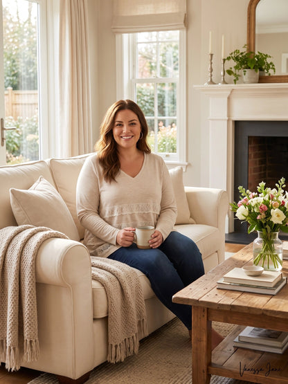 One A Womens Plus Lace Overlay V-Neck Casual Top