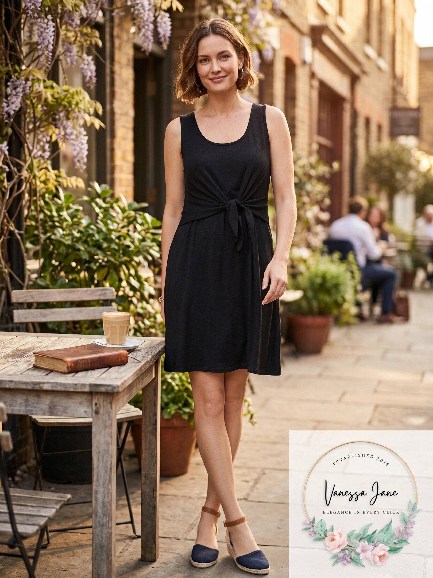 Style &amp; Co Petite Sleeveless Tie-Front Dress