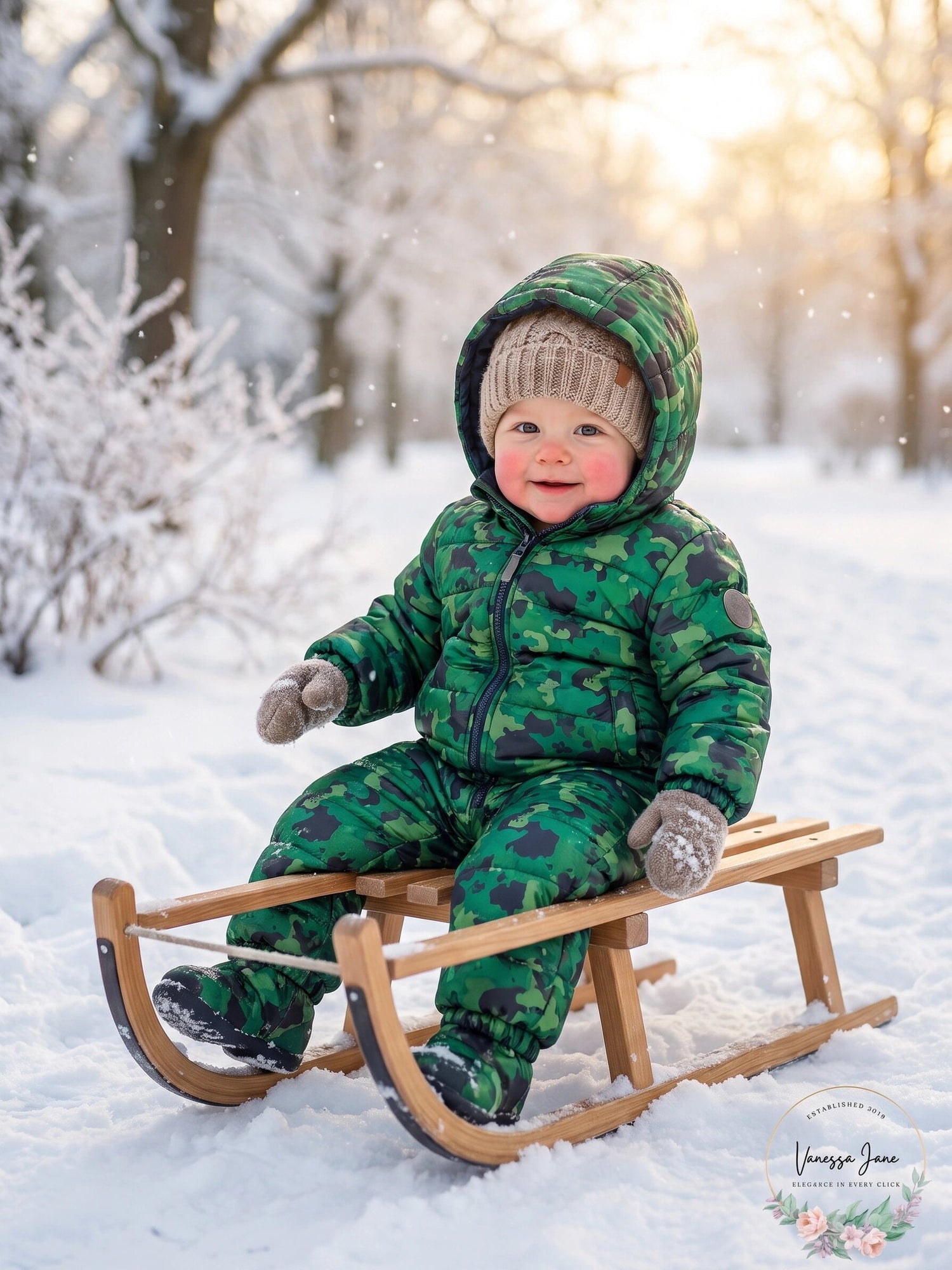 First Impressions Baby Boys Hooded Footed Bunting Snowsuit