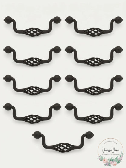 Lot of 7 Liberty Hardware PN0527 Forged Iron II 3-3/4 Inch Birdcage