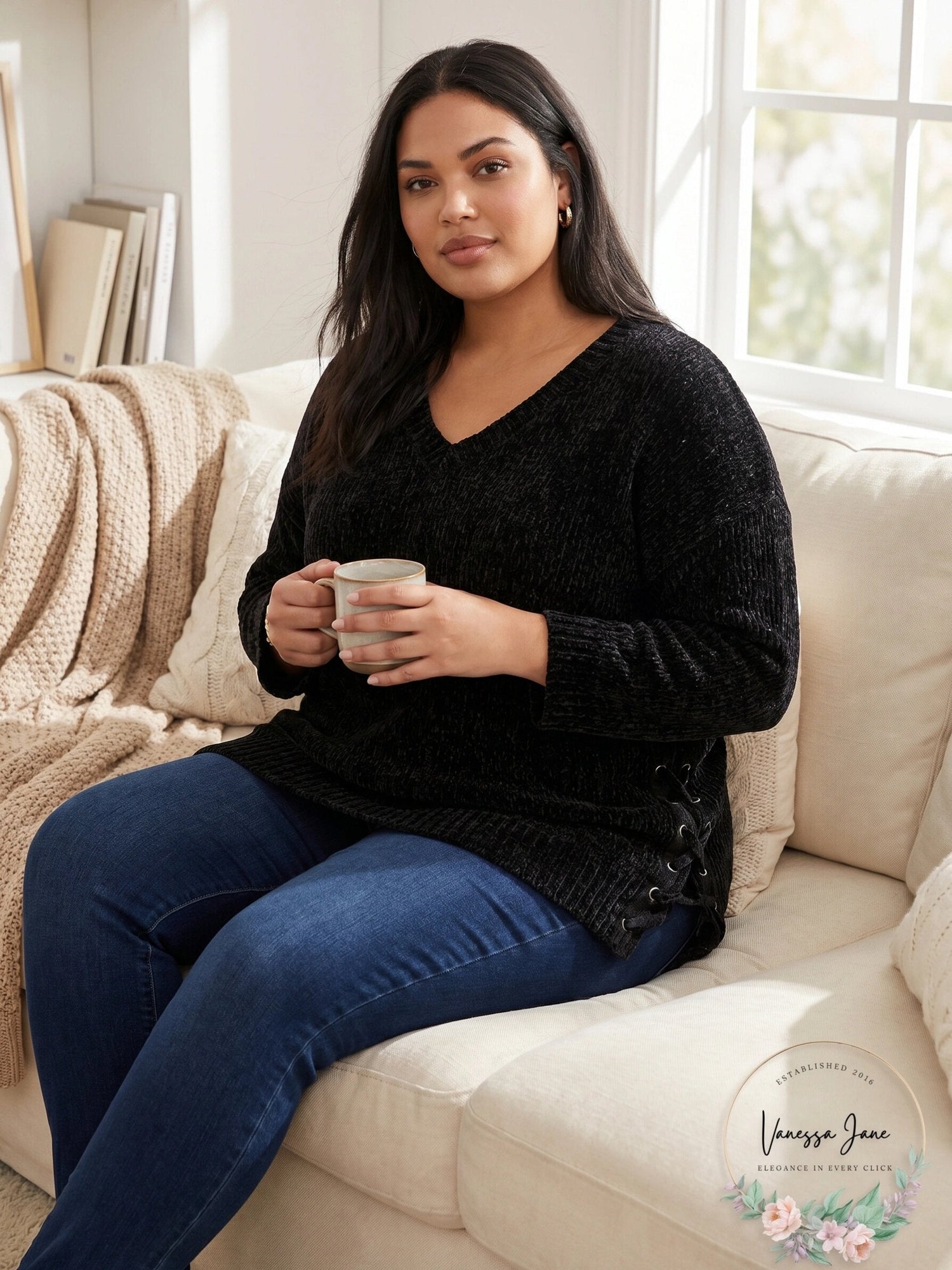 Style &amp; Co Plus Size Chenille Tunic Sweater,Size 1X