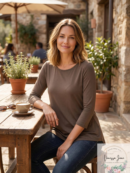 JM Collection Petite Scoop-Neck Top, Size PS