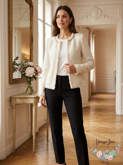 Donna Karan Embellished Crop Cardigan, Size Small