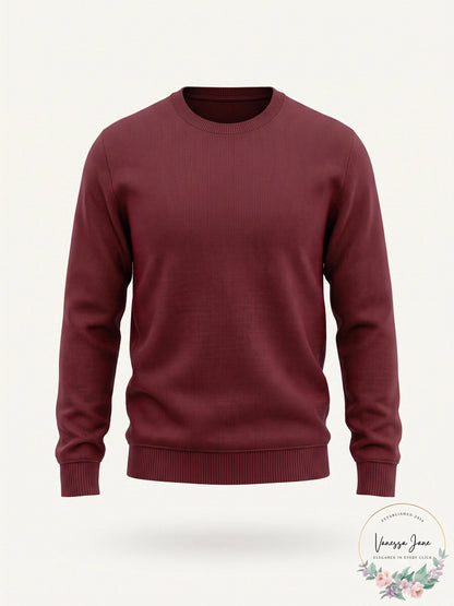 Original Penguin Tuck Stitch Sweater, Tawny Port, Size Large