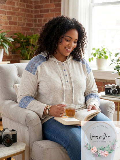 Style &amp; Co. Womens Embellished Hoodie Sweatshirt