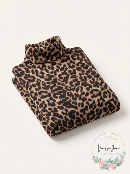 Beach Lunch Lounge Womens Animal Print Knit Knit Top Brown