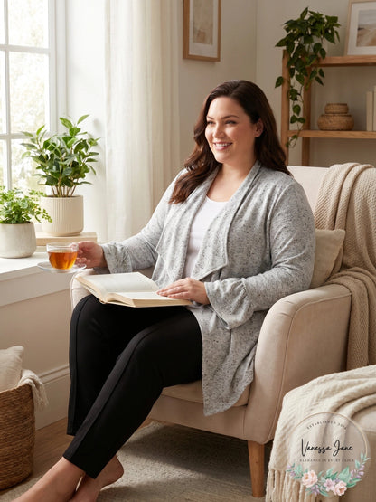Style &amp; Co-Plus Ruffled-Sleeve Open-Front Cardigan