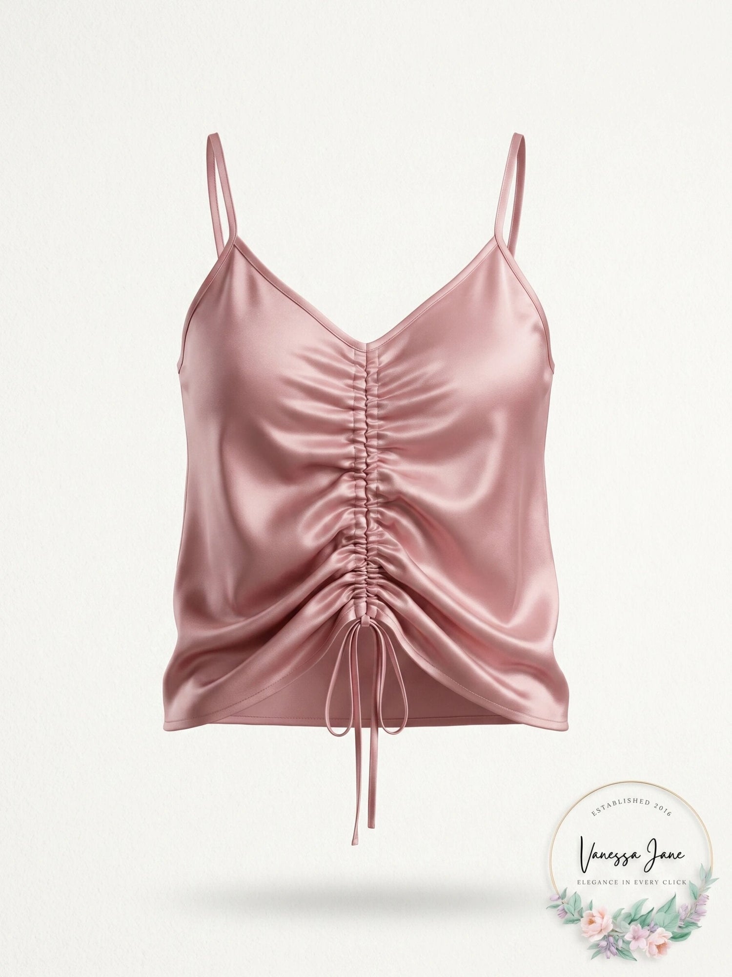 Hippie Rose Juniors Drawstring Camisole, Size Medium