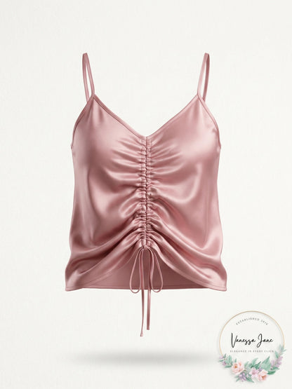 Hippie Rose Juniors Drawstring Camisole, Size Medium