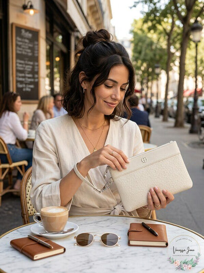 Giani Bernini Softy Weave Convertible Wristlet, - Ivory/Silver