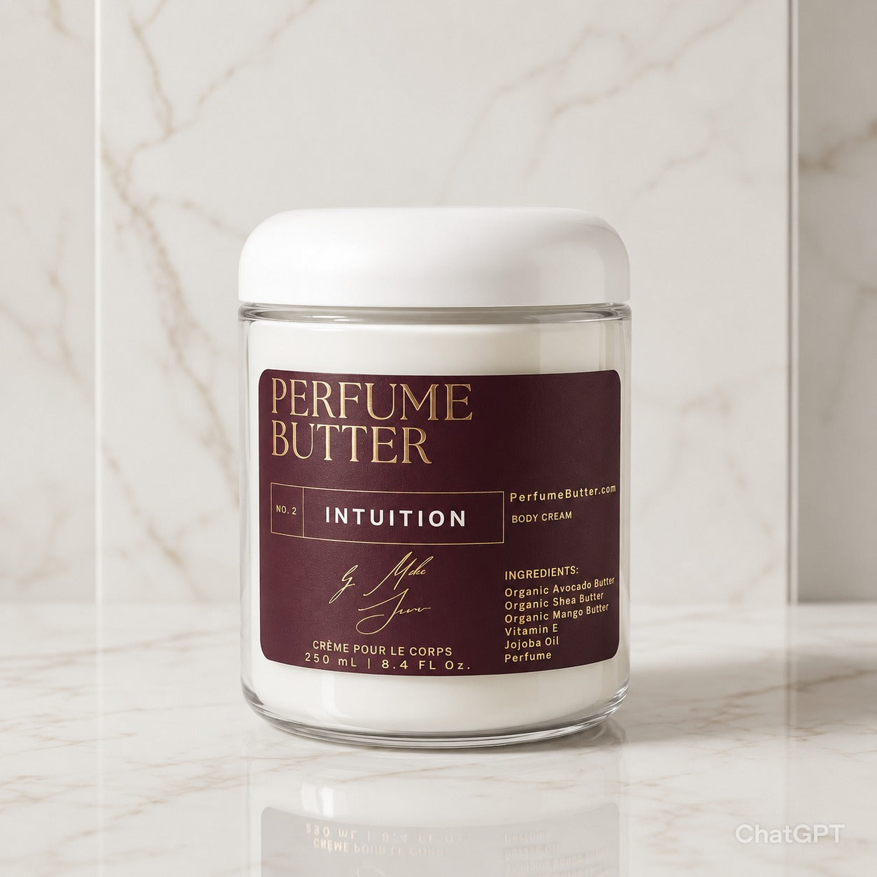 INTUITION – The Luxury Body Butter Perfume | Rose, Saffron &amp; Oud Fragrance | Deep Hydrating Skin Moisturizer | Warm Sensual Long-Lasting Scent | Perfume Butter