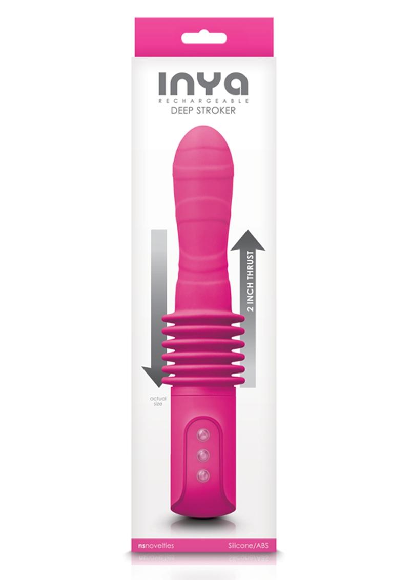 Inya Rechargeable Deep Stroker Silicone Vibrator with 2-inch Thrust