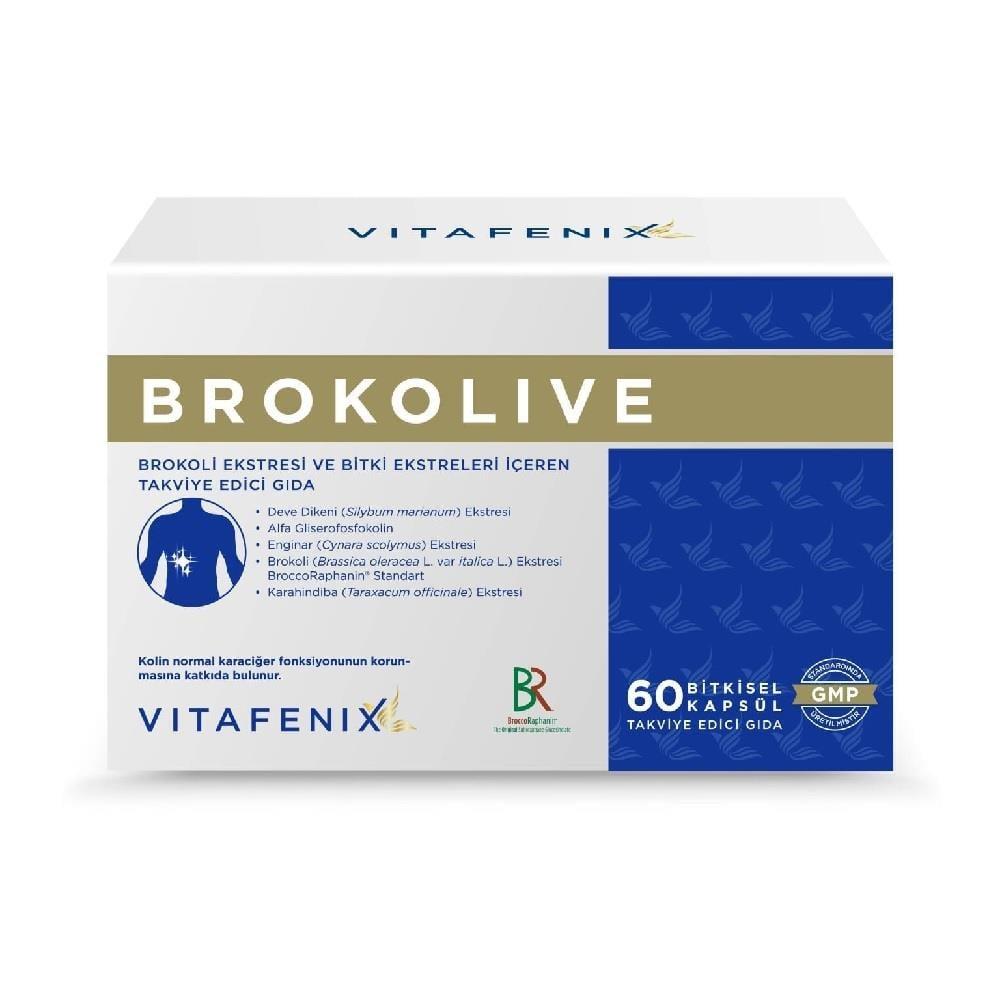 Vitafenix Brokolive Broccoli &amp; Olive Leaf Extract 60 Capsules