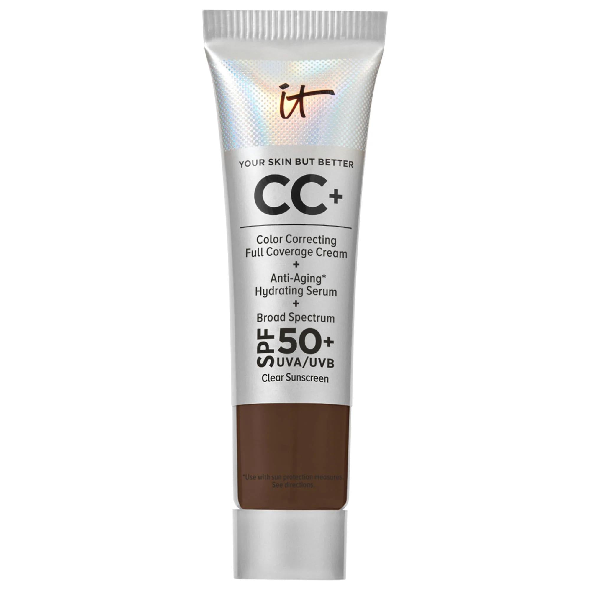 IT Cosmetics Mini CC+ Cream: Full Coverage Color Correcting Foundation with SPF 50+ - Hydrating, Vegan &amp; Cruelty-Free Makeup