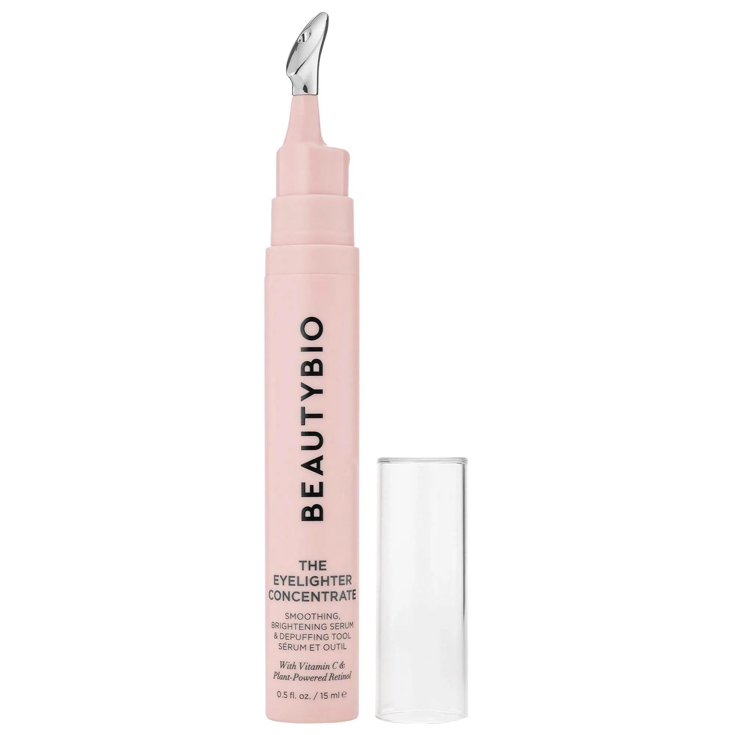 BeautyBio Eyelighter Concentrate: Vitamin C &amp; Plant-Powered Retinol Eye Serum - Reduce Dark Circles, Fine Lines, Brighten &amp; Depuff
