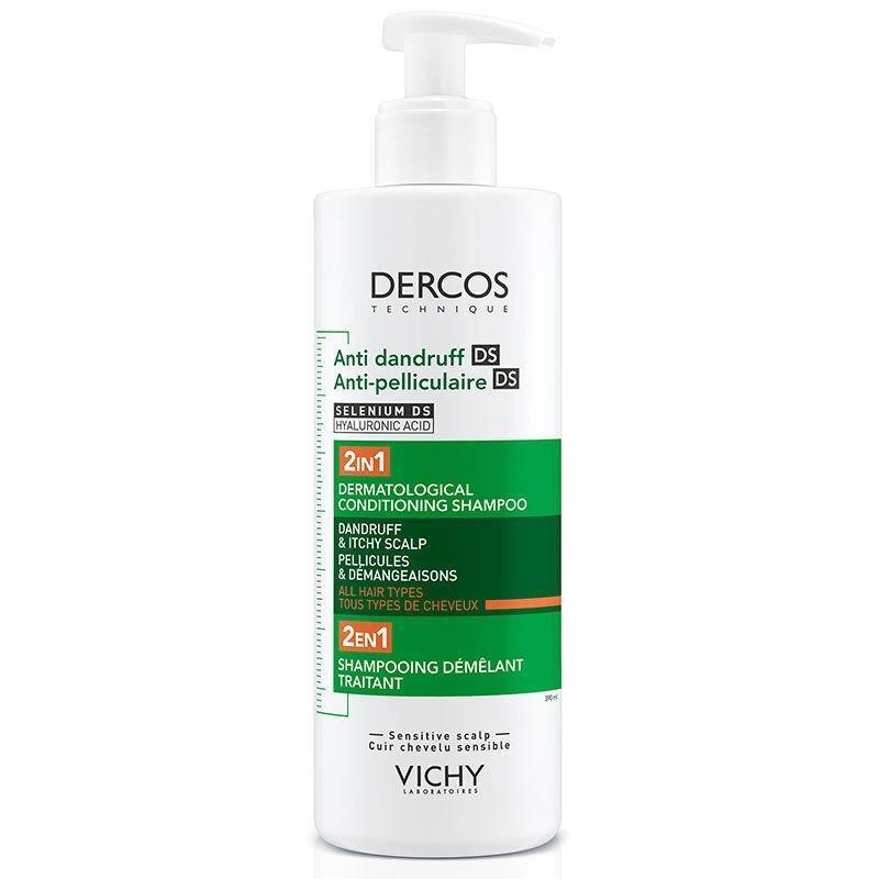 Vichy Dercos 2-in-1 Anti-Dandruff &amp; Moisturizing Shampoo - 13.19 fl oz - Scalp Care Solution