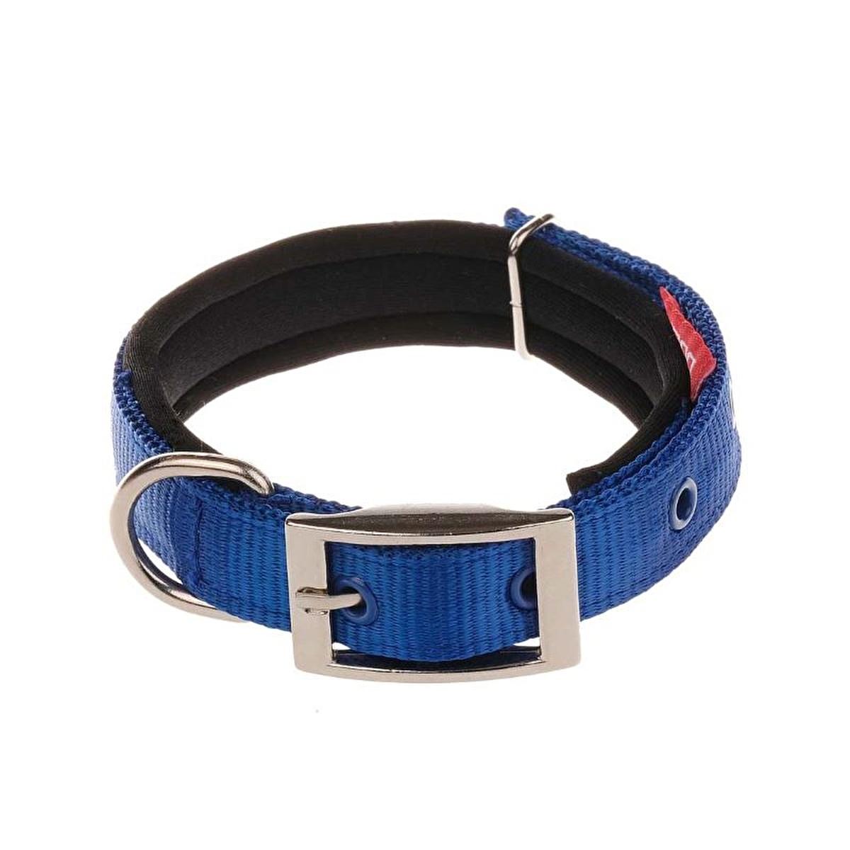 Doca Dokuma Adjustable Soft Pet Collar - Blue, Comfortable Fabric, 45 cm Length