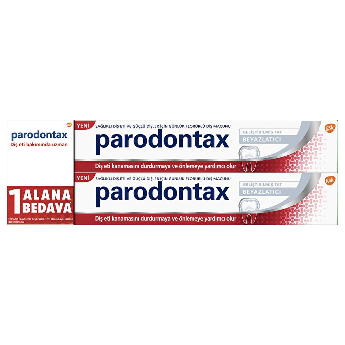 Parodontax Whitening Toothpaste (2-Pack): Gently Removes Stains for Natural White Teeth &amp; Healthy Gums with Fluoride &amp; Sodium Bicarbonate