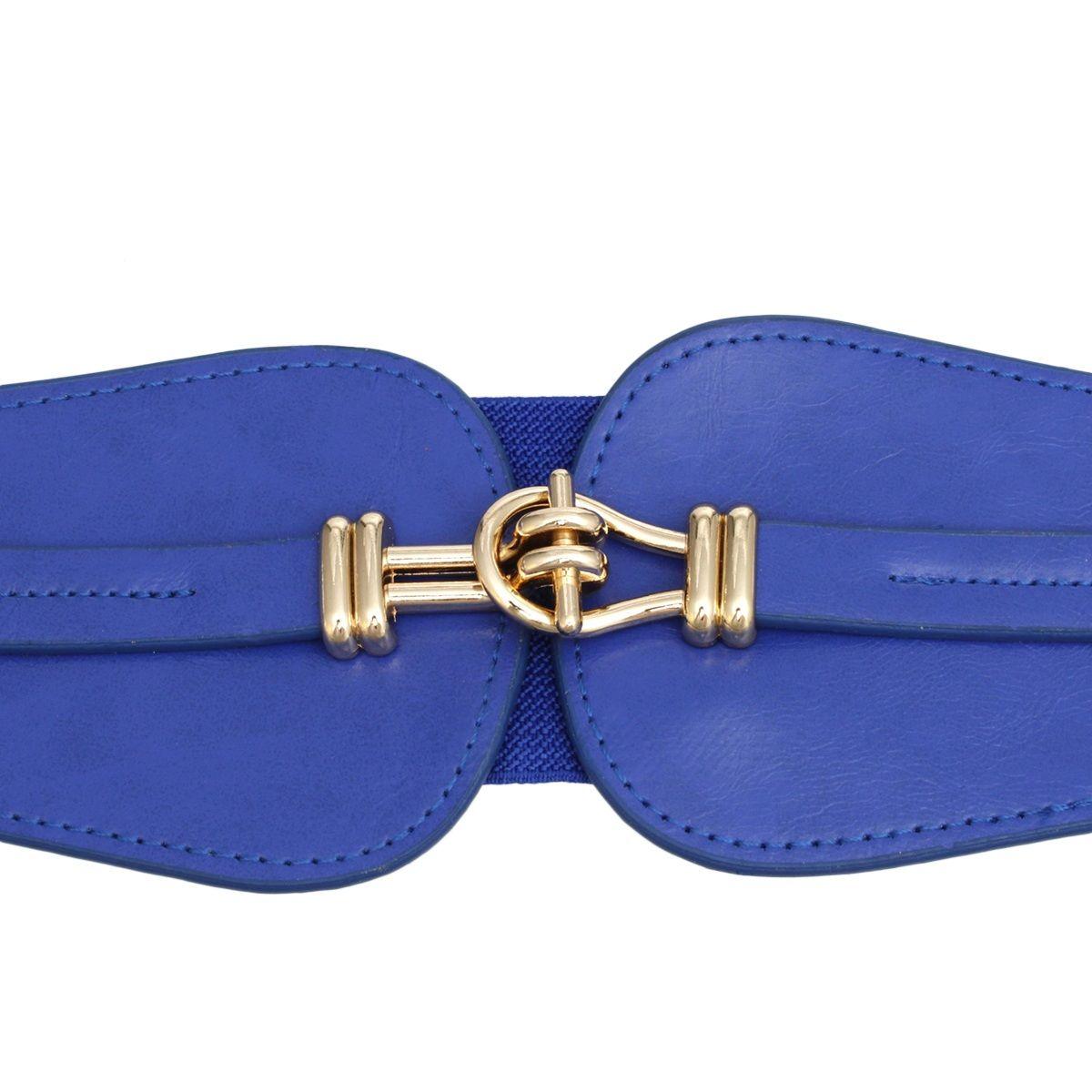 Belt Color Pop Blue Cinch Toggle Stretch Belt