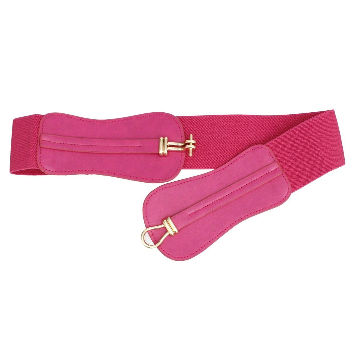 Belt Color Pop Fuchsia Cinch Toggle Stretch Belt