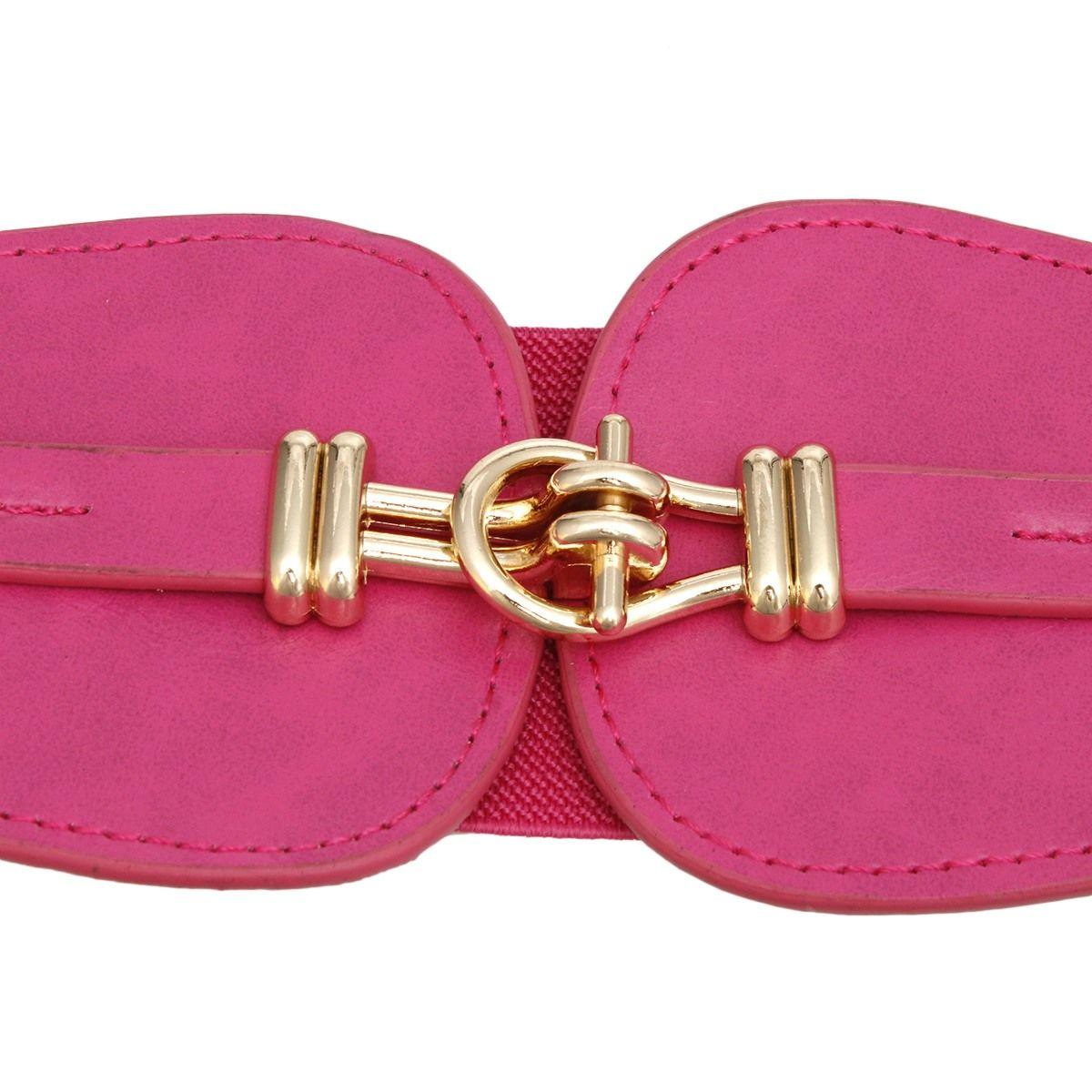 Belt Color Pop Fuchsia Cinch Toggle Stretch Belt